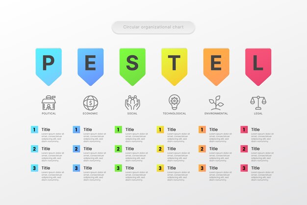 Pestel infographic design template