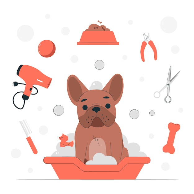 Free Vector pet care concept illustration