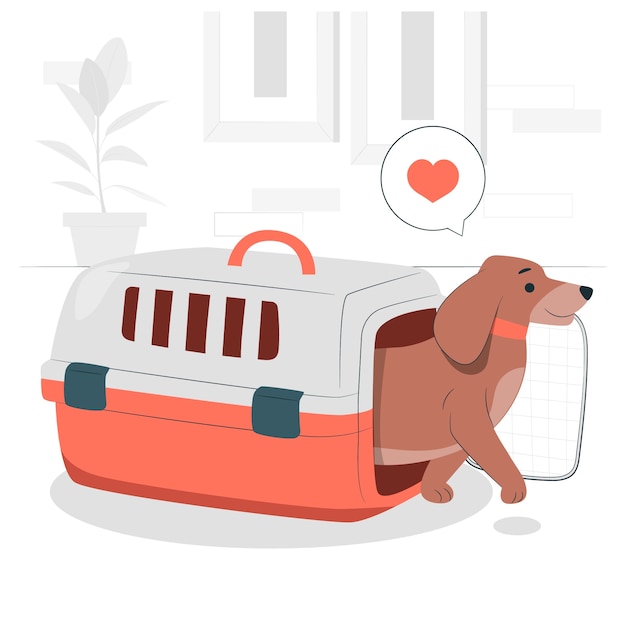 Free Vector pet carrier concept illustration