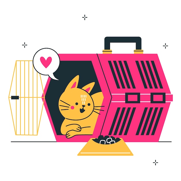 Free Vector pet carrier concept illustration