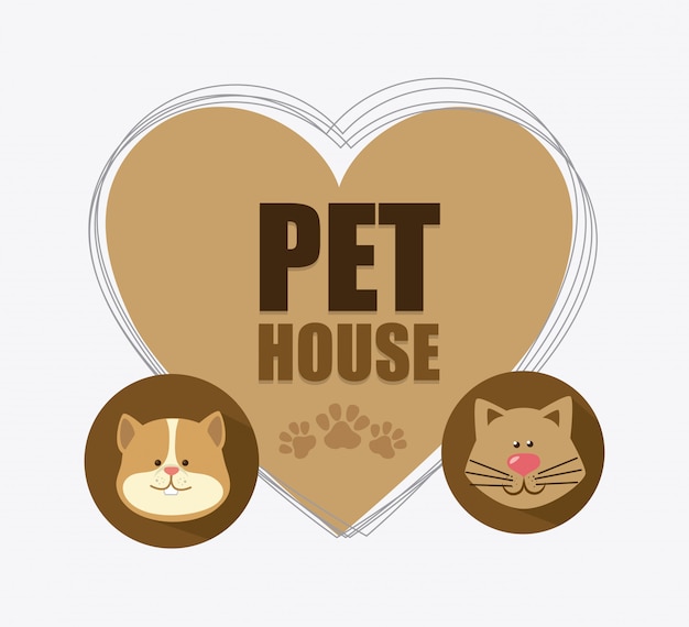 Free Vector pet shop design.