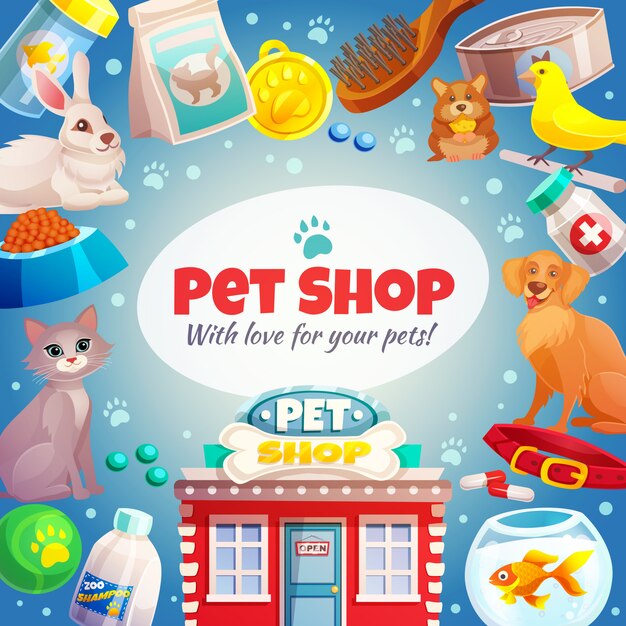 Pet Shop Frame Background