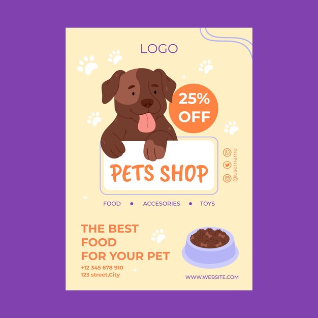 Pet shop template design