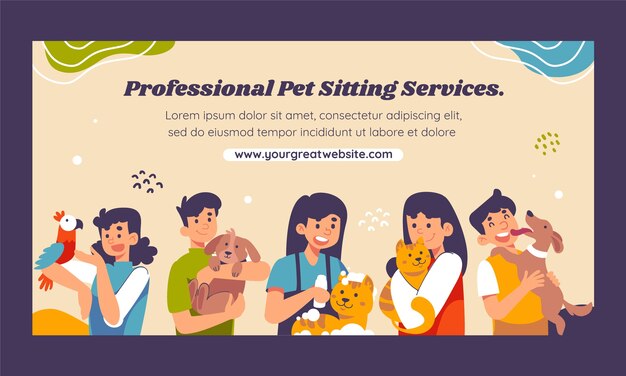 Pet sitting facebook template