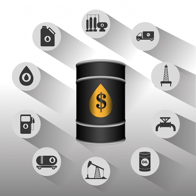 Petroleum and oil industry infographic design