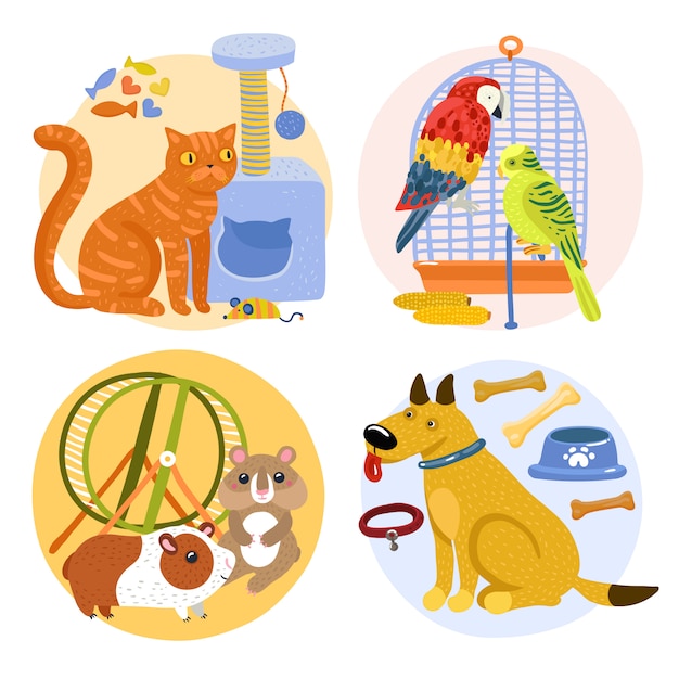 Free vector pets design concept