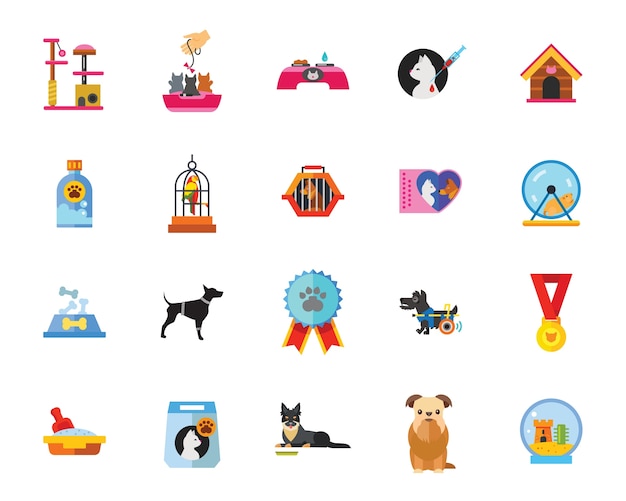 Pets icon set