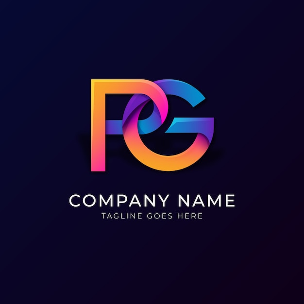 Free Vector pg logo design template