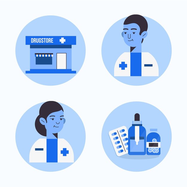 Pharmacist collection concept