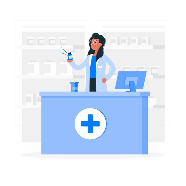 Pharmacist concept illustration