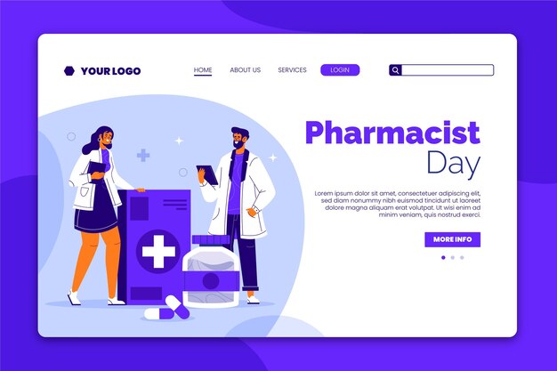 Pharmacist day landing page template