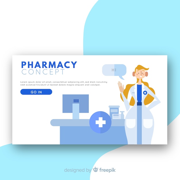 Pharmacy landing page