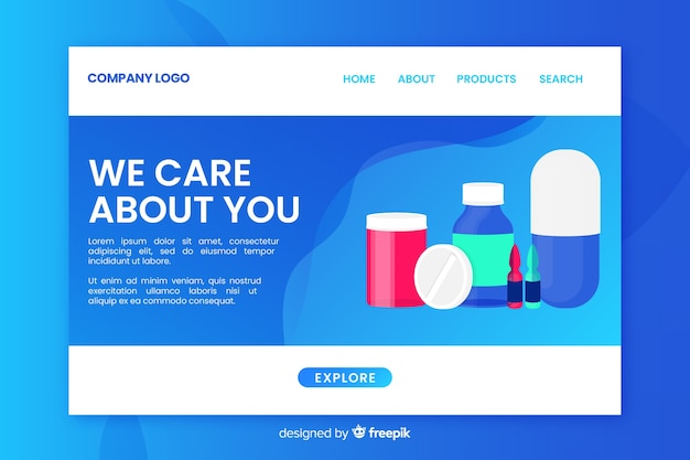 Pharmacy landing page