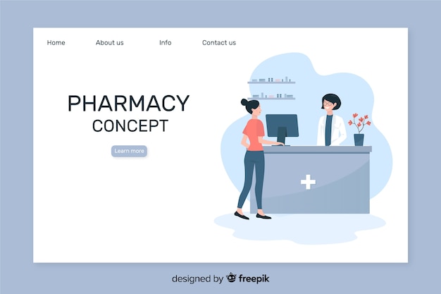 Pharmacy landing page