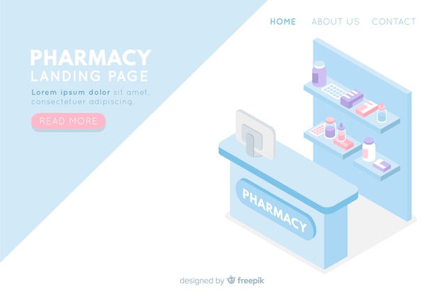 Pharmacy landing page