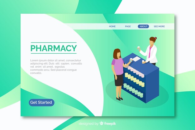 Pharmacy landing page