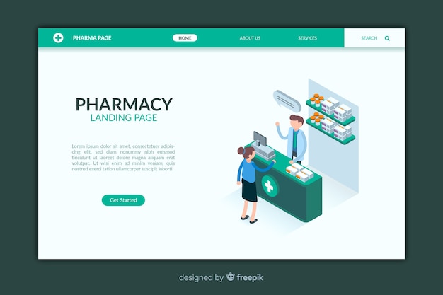 Pharmacy landing page