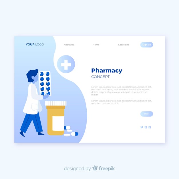 Pharmacy landing page