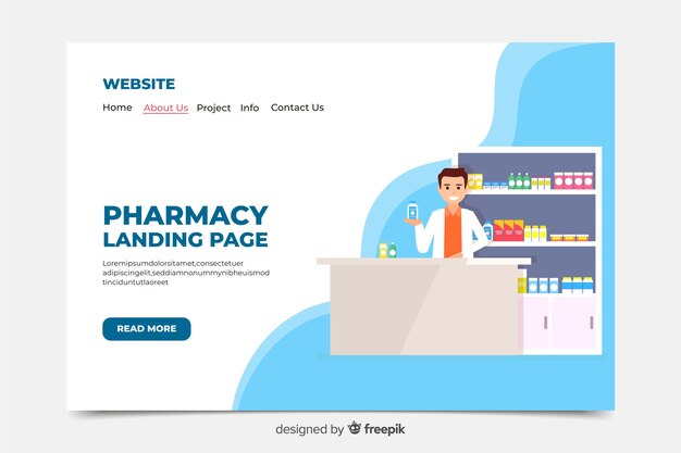 Pharmacy landing page