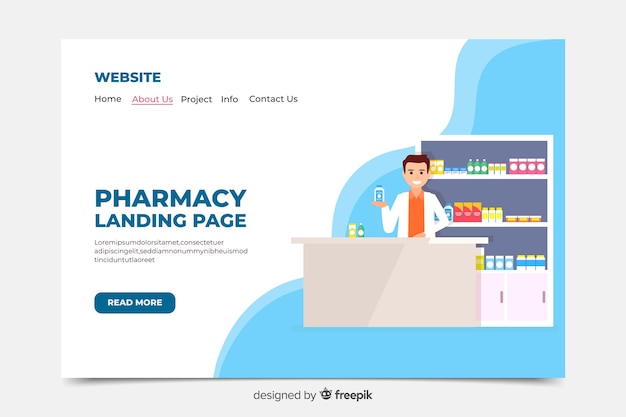 Pharmacy landing page