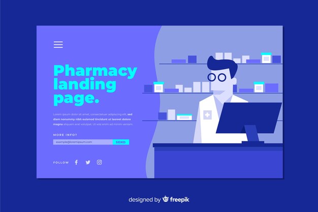 Pharmacy landing page