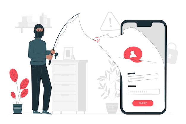 Phishing account concept illustration