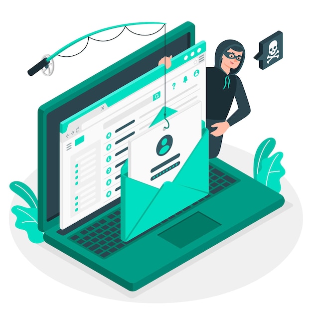 Phishing account concept illustration