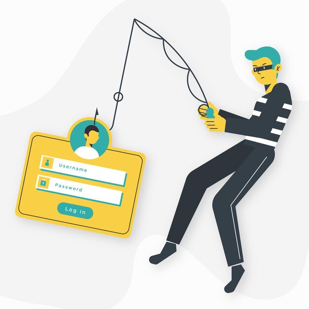 Phishing account concept