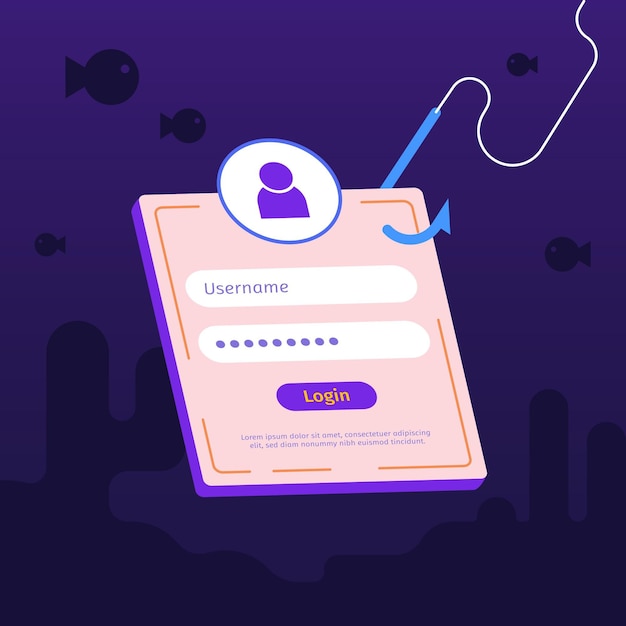 Free Vector phishing account concept