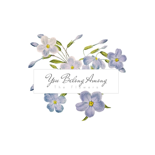 Free vector phlox flowers banner