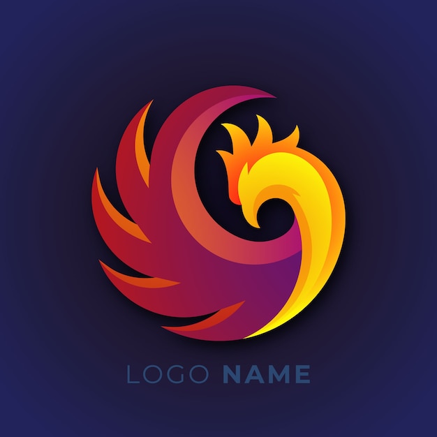 Free vector phoenix bird logo design