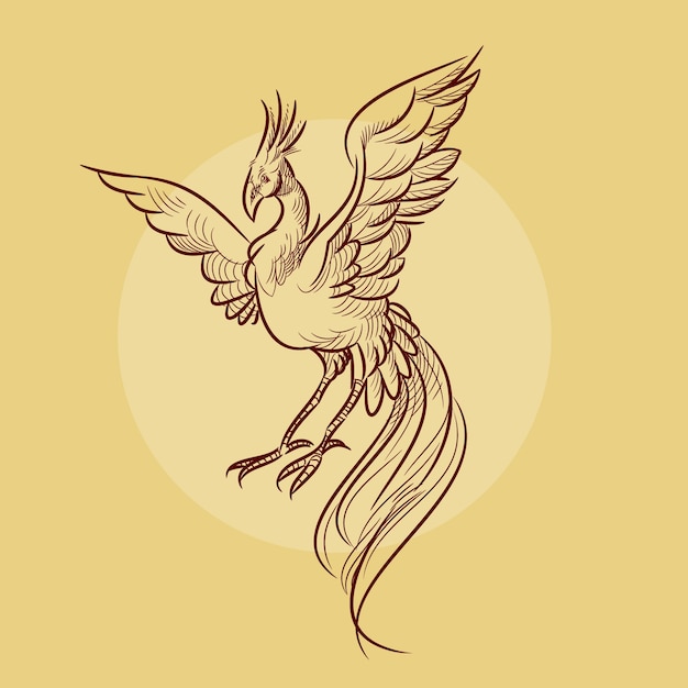 Free Vector phoenix illustration