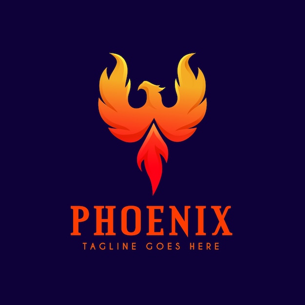 Free Vector phoenix logo concept