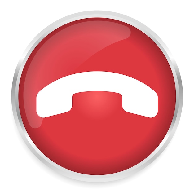 Free vector phone hang up circle button