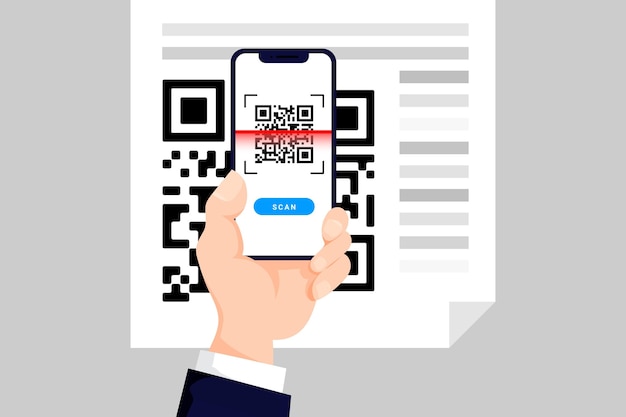 Phone scanning qr code