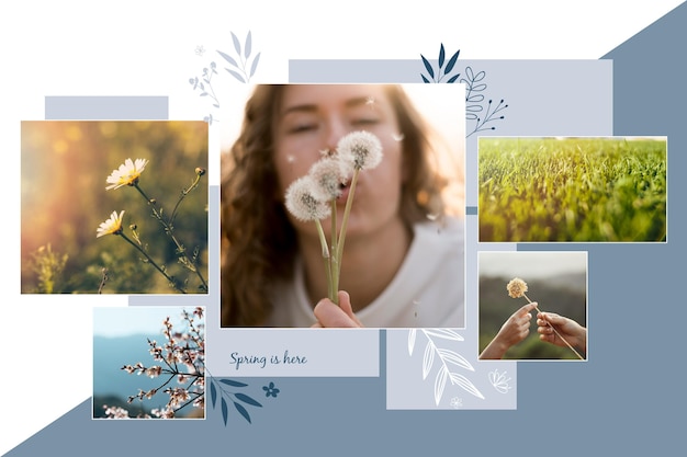 Photo collage minimalist template