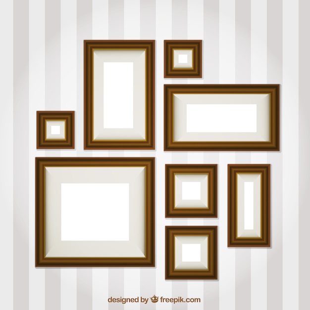 Photo frames set of different sizes