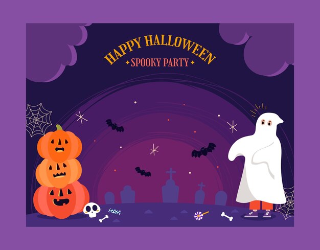 Photocall template for halloween season