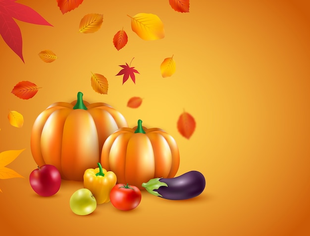 Free Vector photocall template for harvest festival celebration