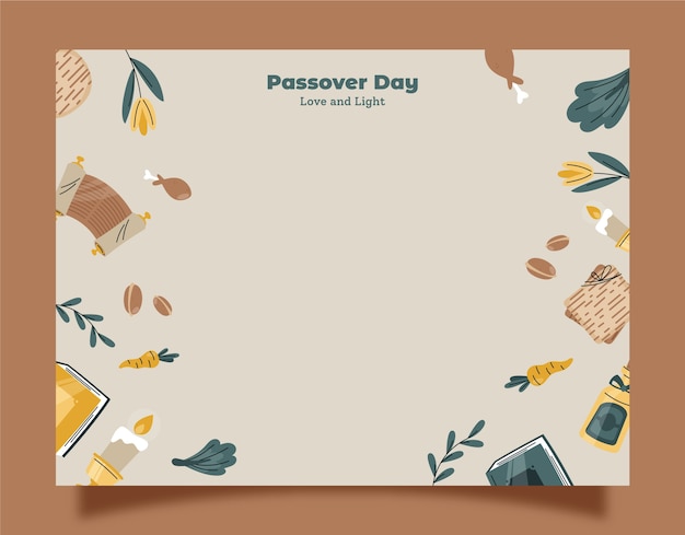 Photocall template for jewish passover celebration