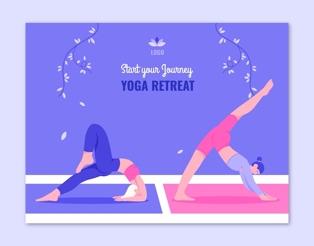 Photocall template for yoga retreat and meditation centre