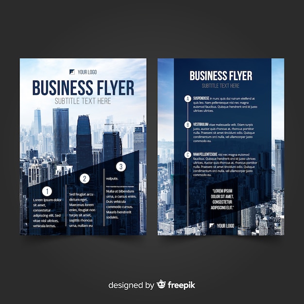 Free Vector photographic business flyer template