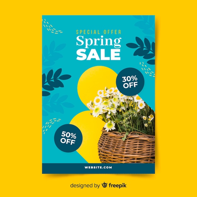 Photographic spring sale poster