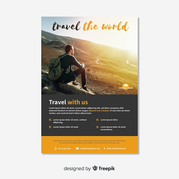 Photographic travel flyer