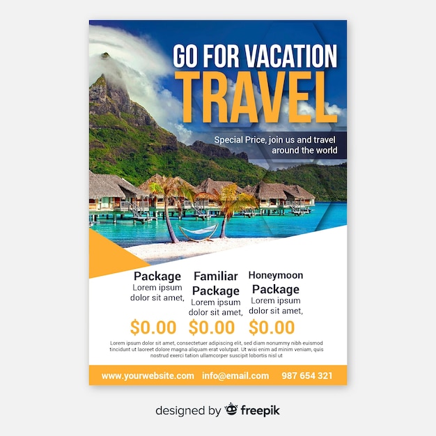 Photographic travel flyer