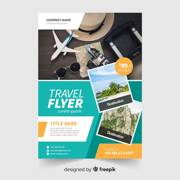 Photographic travel flyer