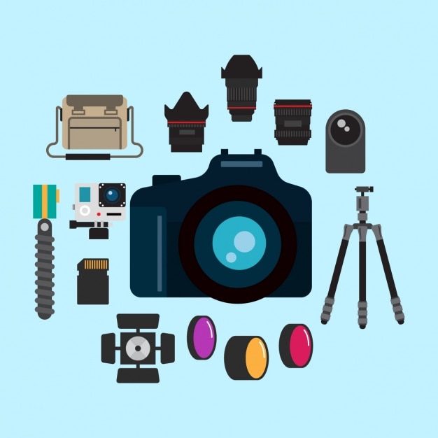 Free Vector photography equipment collection