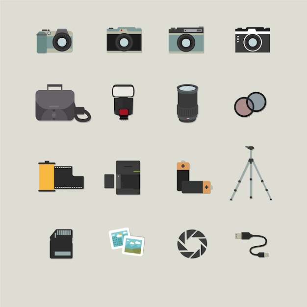 Free Vector photography icons