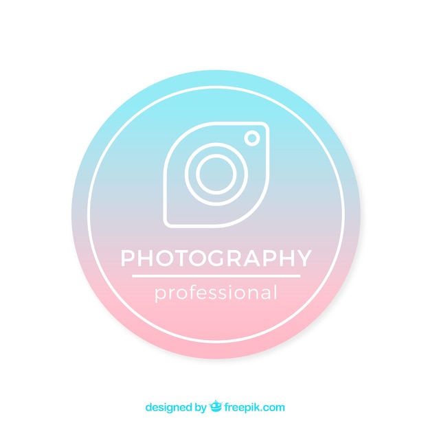 Photography logo with gradient colors