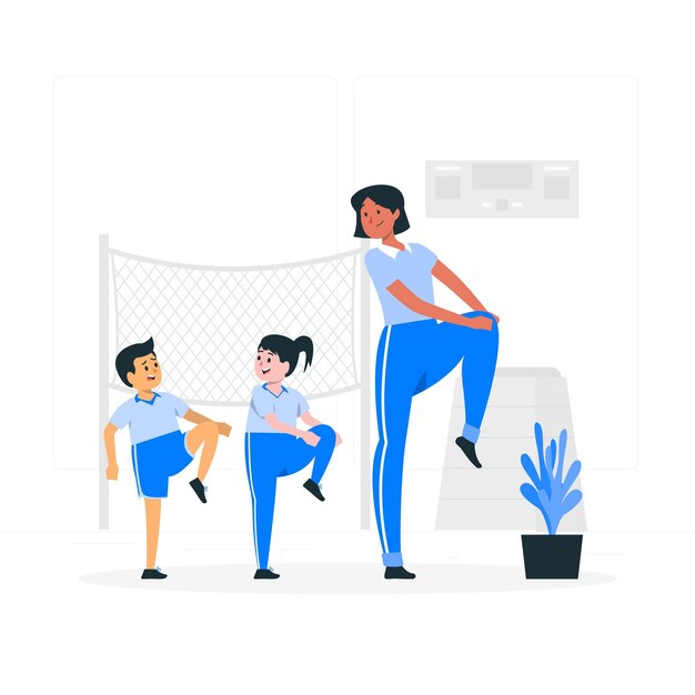 Physical education concept illustration